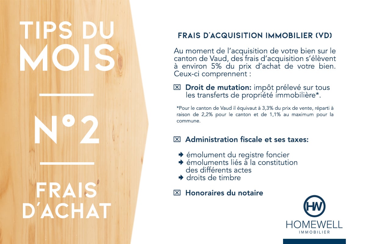 Frais d’acquisition immobilier (VD)